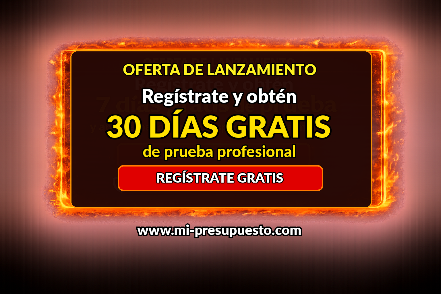 Oferta de lanzamiento. Regístrate y obtén 30 días gratis de prueba